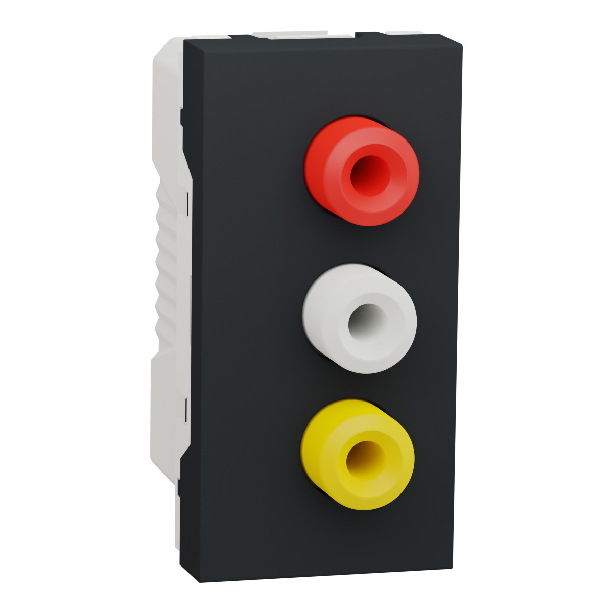 Розетка 3 RCA, 1 модуль антрацит - Зображення shnider_NU343154_IOP-default_WD19.jpg