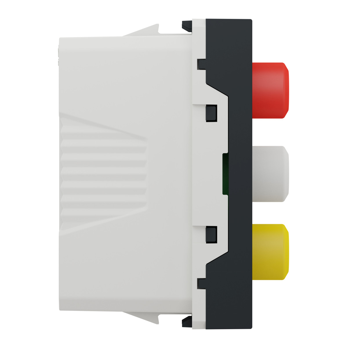 Розетка 3 RCA, 1 модуль антрацит - Зображення shnider_NU343154_IOP-left_WD19.jpg