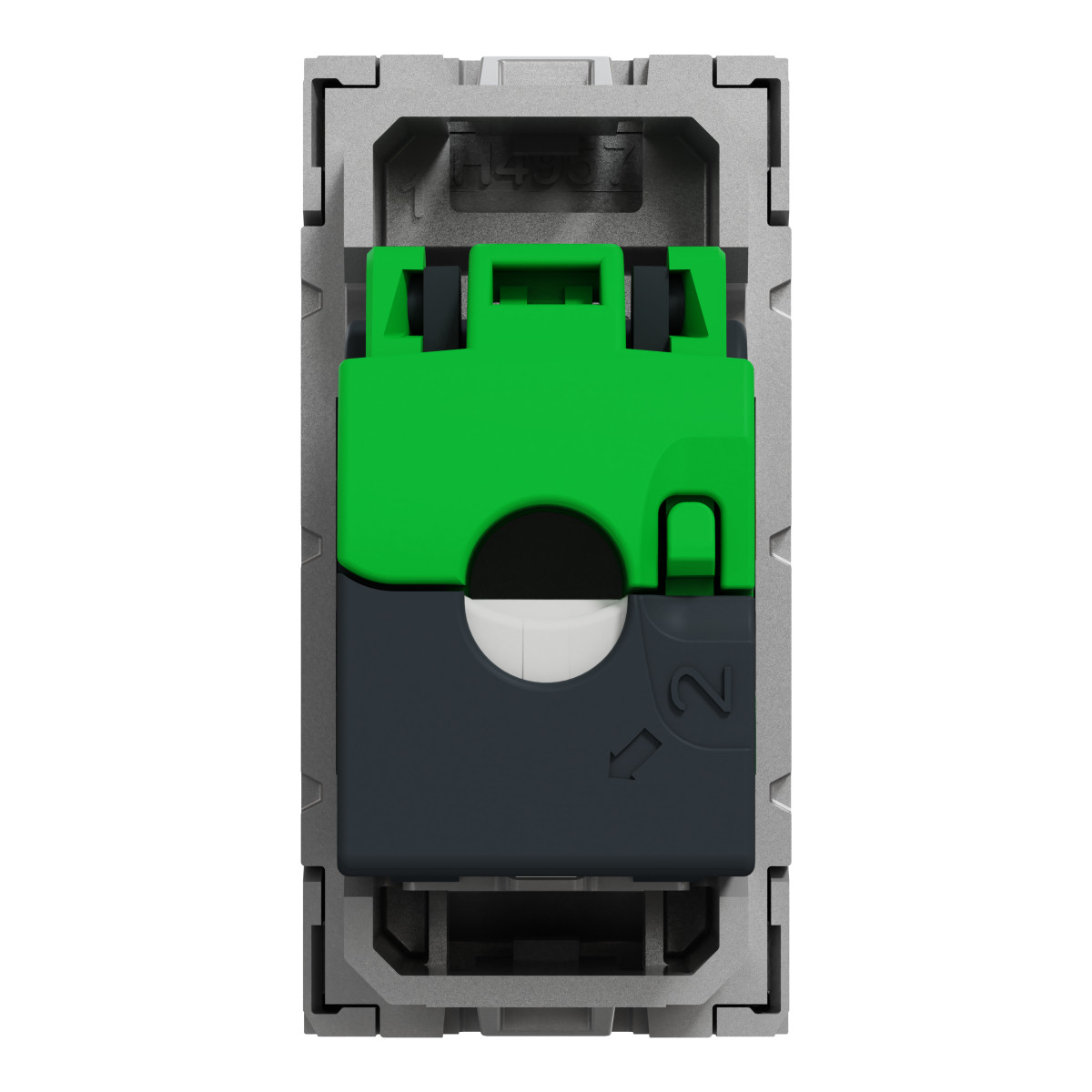 New Unica RJ45 1 модуль CAT6A FTP алюм - Зображення shnider_NU344830_IOP-back_WD.jpg