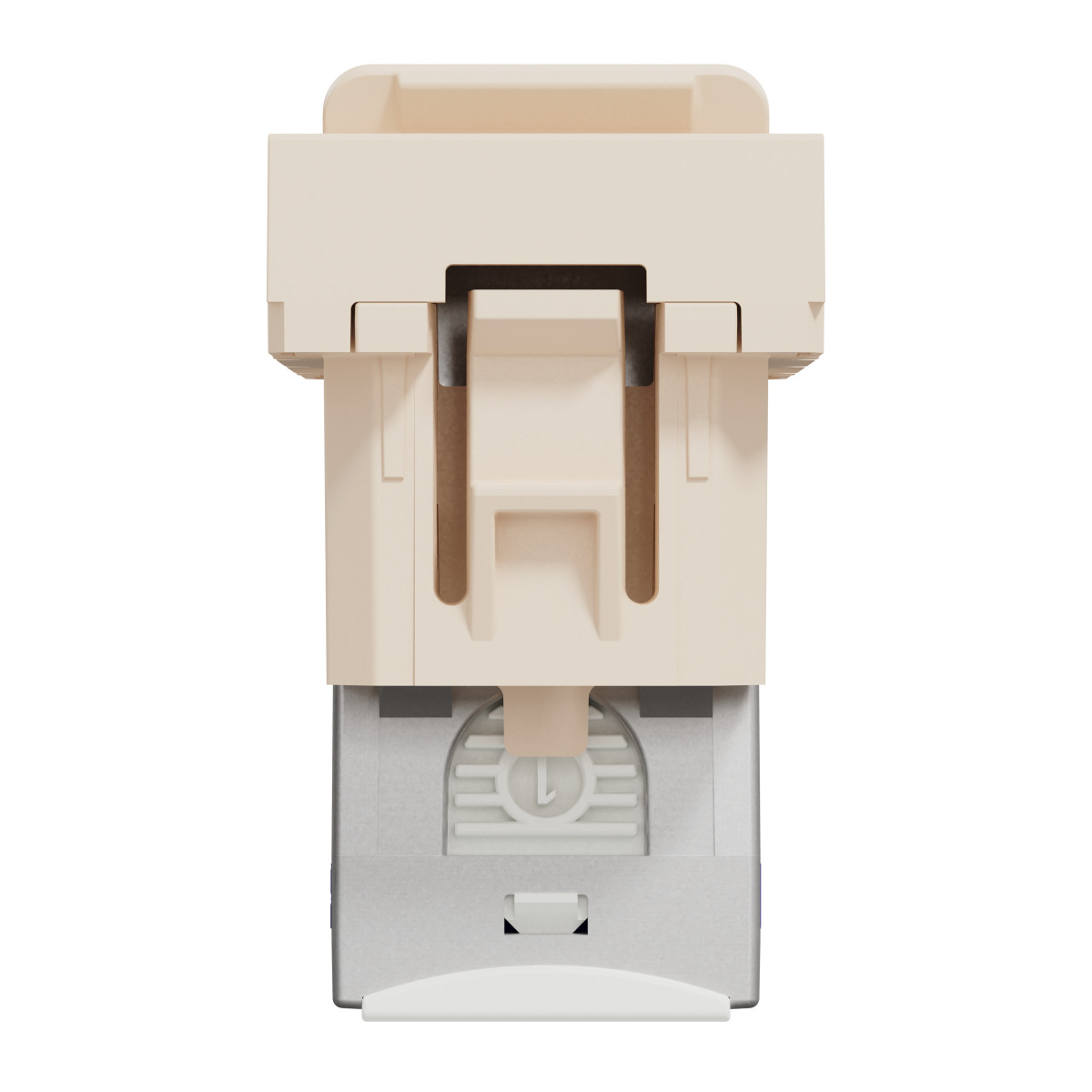 Розетка комп'ютерна RJ45, категорія 6 FTP, 1 модуль, бежева Unica New Studio - Зображення shnider_NU344844_IOP-bot_CL.jpg