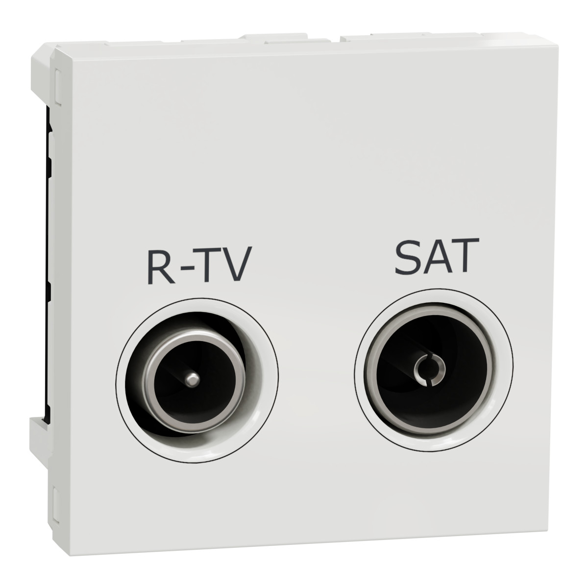 Розетка R-TV SAT одинарна, 2 модулі білий - Зображення