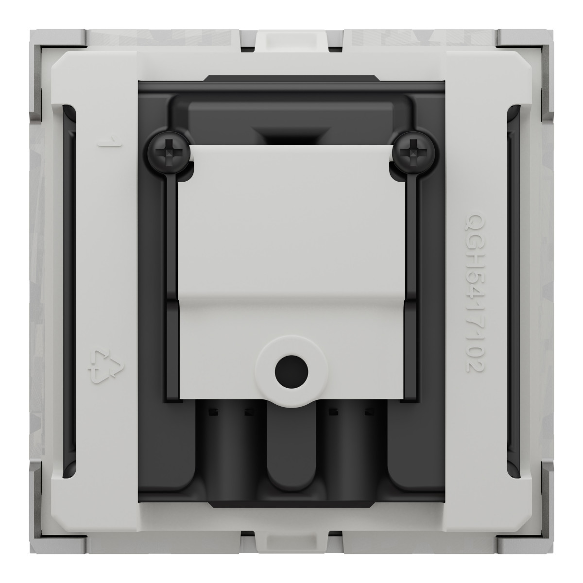 Розетка R-TV SAT одинарна, 2 модулі алюміній - Зображення shnider_NU345430_IOP-back_WD19.jpg