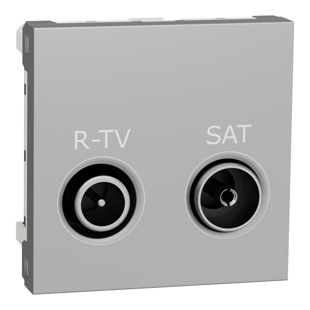 Розетка R-TV SAT одинарна, 2 модулі алюміній - Зображення