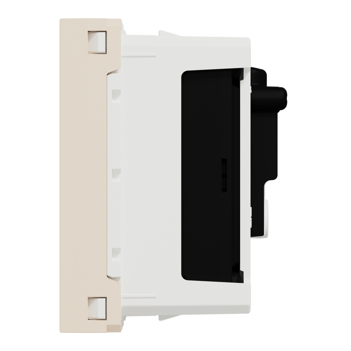 Розетка R-TV SAT один вихід, 2 модулі, бежева Unica New Studio - Зображення shnider_NU345444_IOP-R_CL.jpg