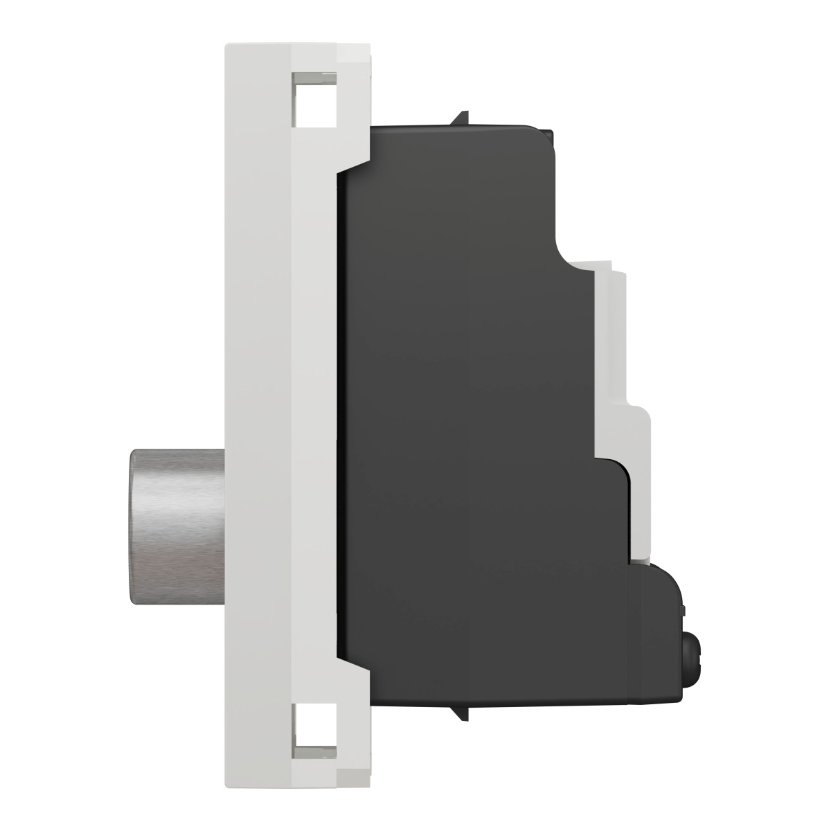 Розетка TV одинарна, 1 модуль білий - Зображення shnider_NU346118_IOP-right_WD19.jpg