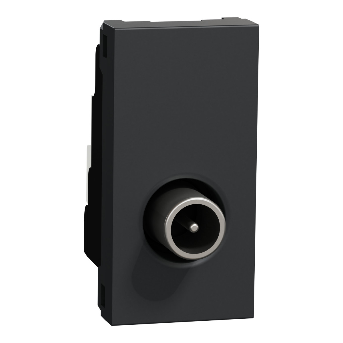 Розетка TV одинарна, 1 модуль антрацит - Зображення