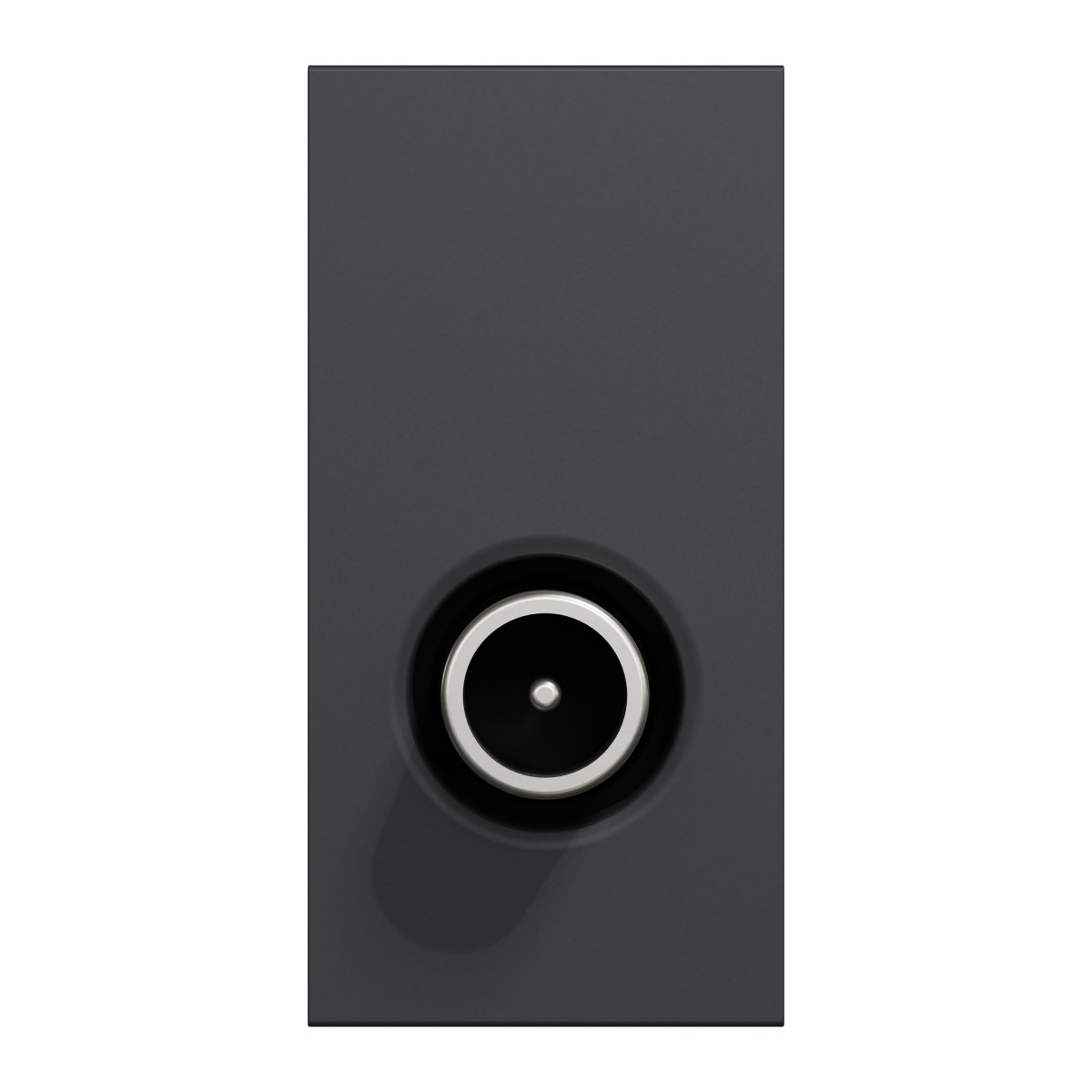 Розетка TV одинарна, 1 модуль антрацит - Зображення shnider_NU346154_IOP-front_WD19.jpg