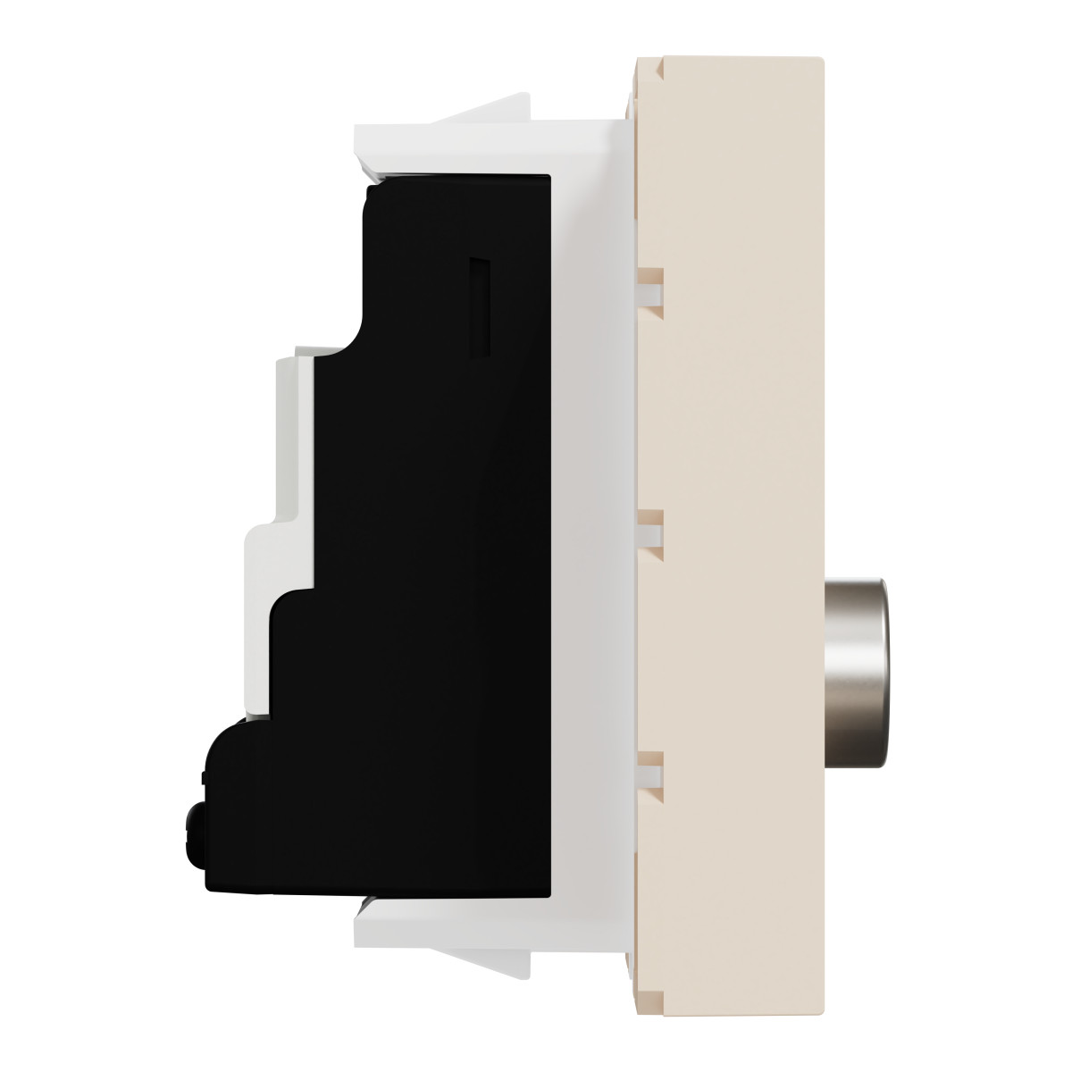 TV-розетка на один вихід, 2 модулі, бежева Unica New Studio - Зображення shnider_NU346244_IOP-L_CL.jpg