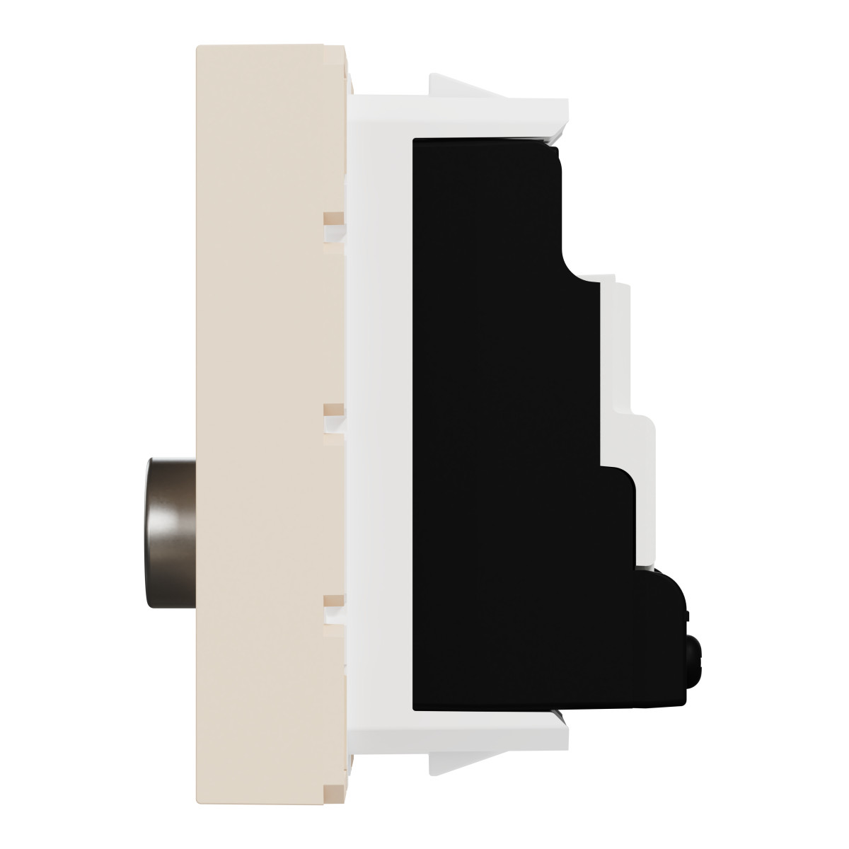 TV-розетка на один вихід, 2 модулі, бежева Unica New Studio - Зображення shnider_NU346244_IOP-R_CL.jpg