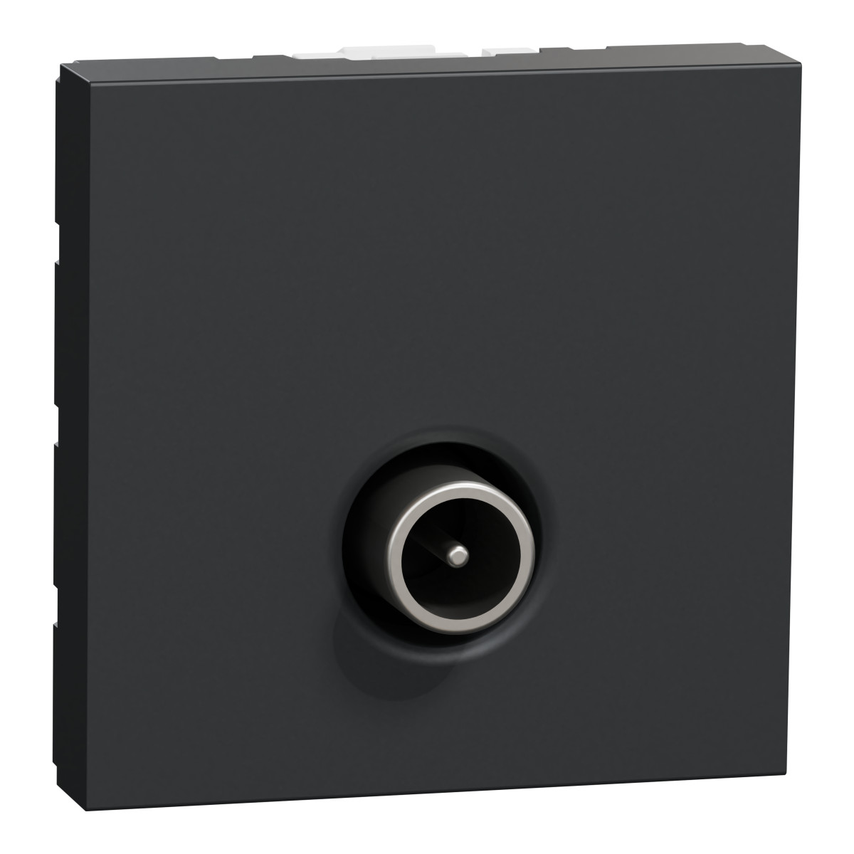 Розетка TV одинарна, 2 модулі антрацит - Зображення