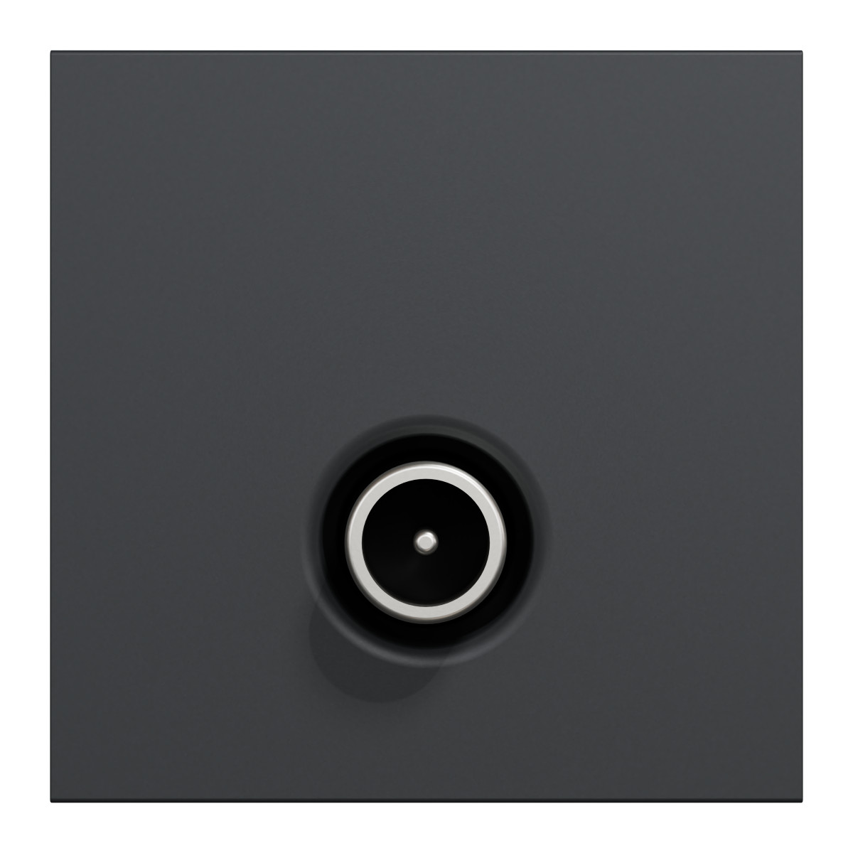 Розетка TV одинарна, 2 модулі антрацит - Зображення shnider_NU346254_Face.jpg