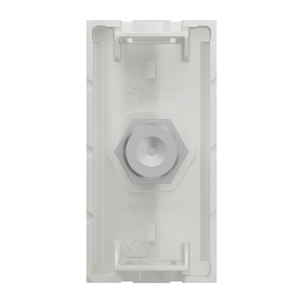 Розетка Coaxial F-type, 1 модуль біл - Зображення shnider_NU346818_IOP-back_WD19.jpg