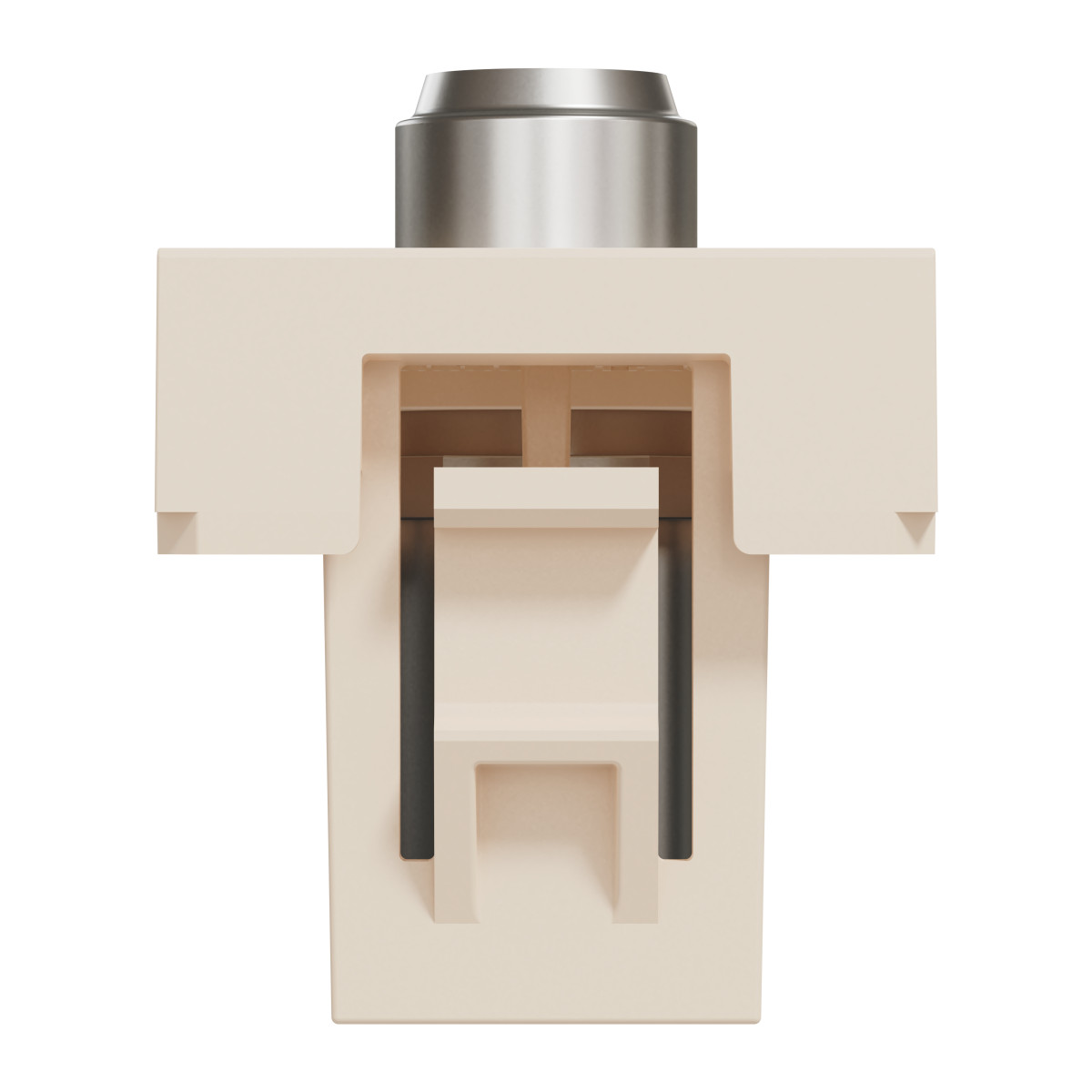 Розетка Coaxial F-type, 1 модуль, бежева Unica New Studio - Зображення shnider_NU346844_IOP-bot_CL.jpg