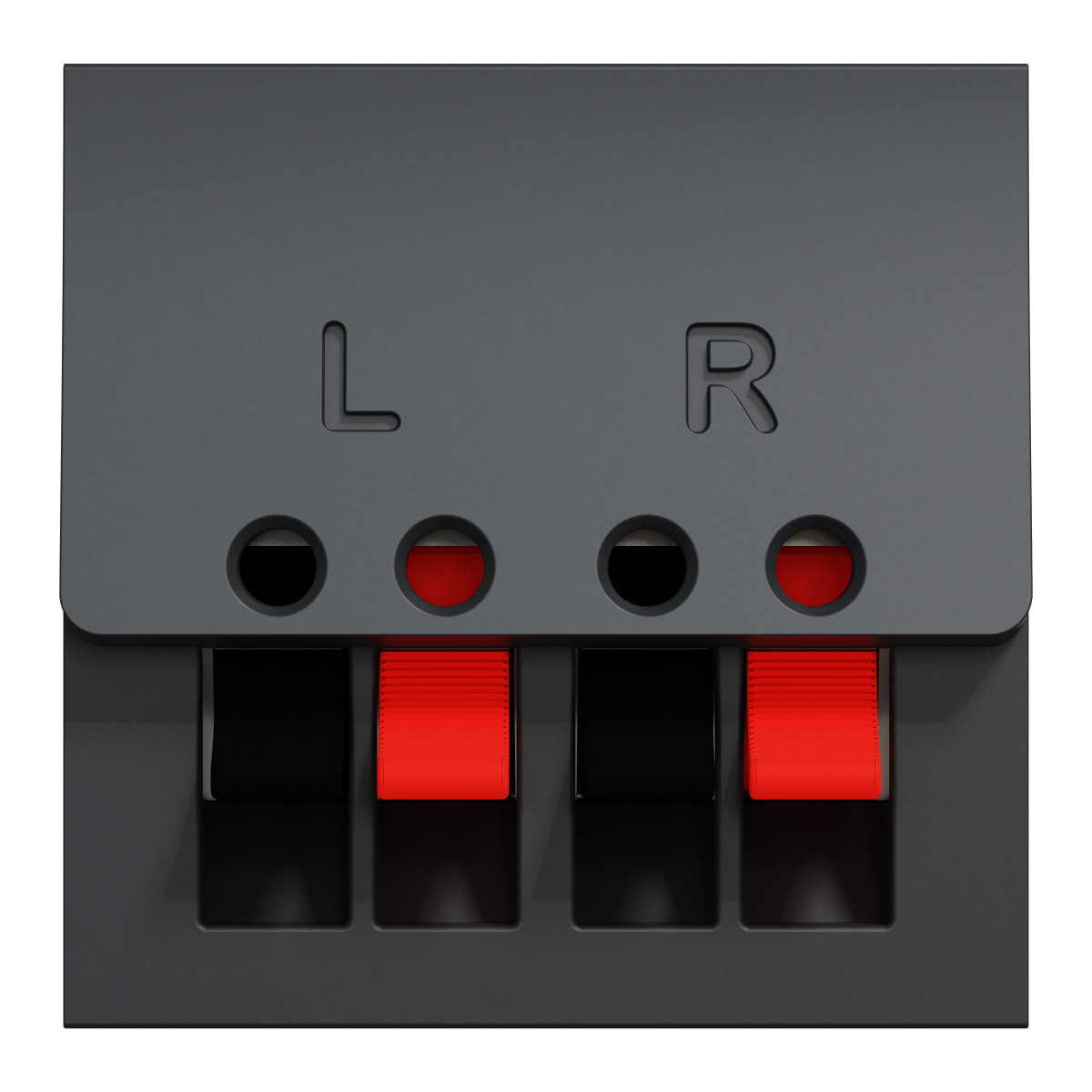 Аудіорозетка 2 модулі антрацит - Зображення shnider_NU348654_Face.jpg