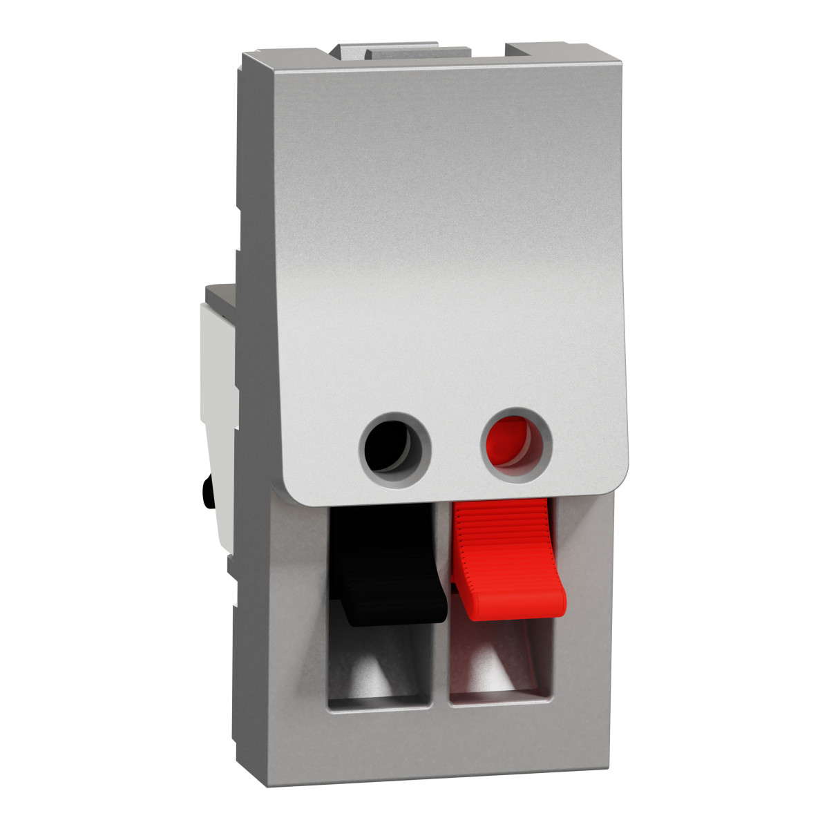 Аудіорозетка 1 модуль алюміній - Зображення