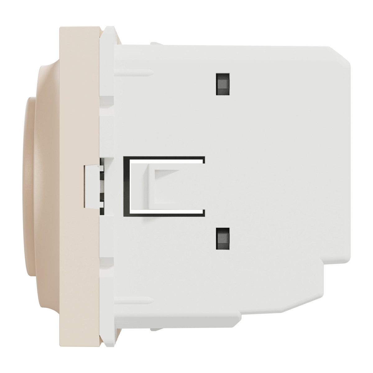 Термостат кімнатний Unica New, 230 В, 8A, 2 модулі, бежевий - Зображення shnider_NU350144_IOP-R_CL.jpg