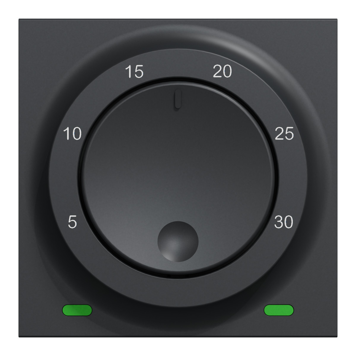 Термостат кімнатний, вбудованний датчик 8А антрацит - Зображення shnider_NU350154_IOP-front_CL.jpg