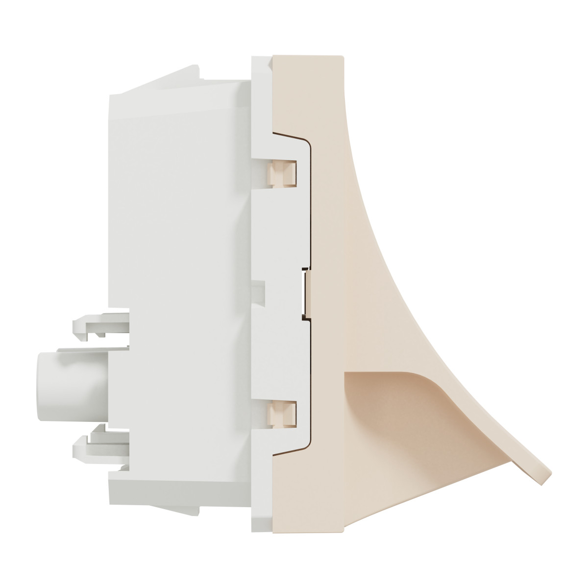 Вивід кабеля, 16А, 2 модулі, бежевий Unica New Studio - Зображення shnider_NU386244_IOP-L_CL.jpg