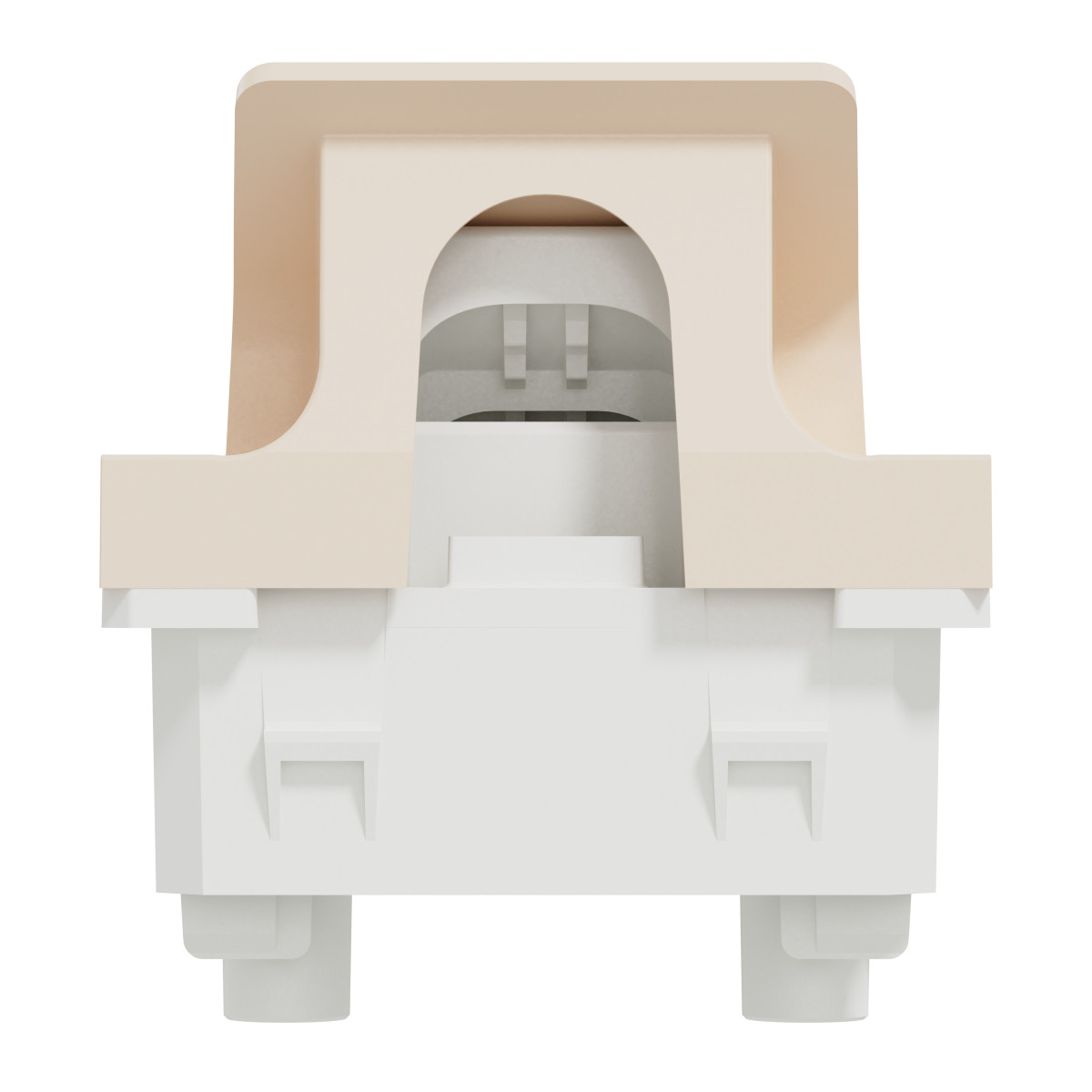 Вивід кабеля, 16А, 2 модулі, бежевий Unica New Studio - Зображення shnider_NU386244_IOP-bot_CL.jpg