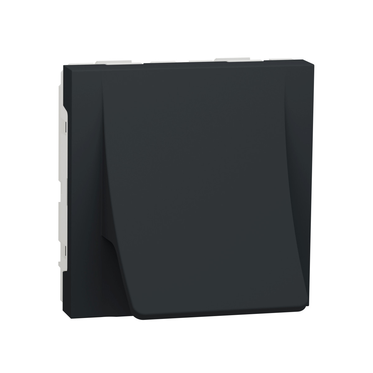 Вивід кабеля 16А 2 модуля антрацит - Зображення