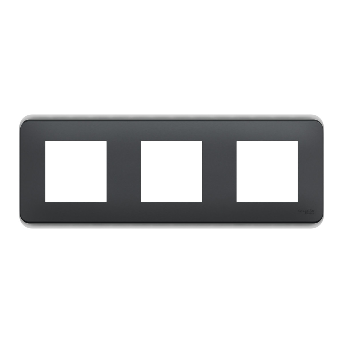 Рамка 3-пост, Антрацит - Зображення shnider_NU400654_IOP-front_WD19.jpg