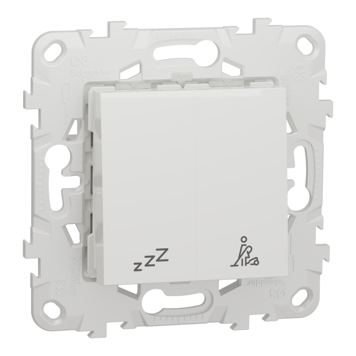 Індикатор для приміщень Unica New з кн вим "Не турбувати-Прибрати номер", білий - Зображення