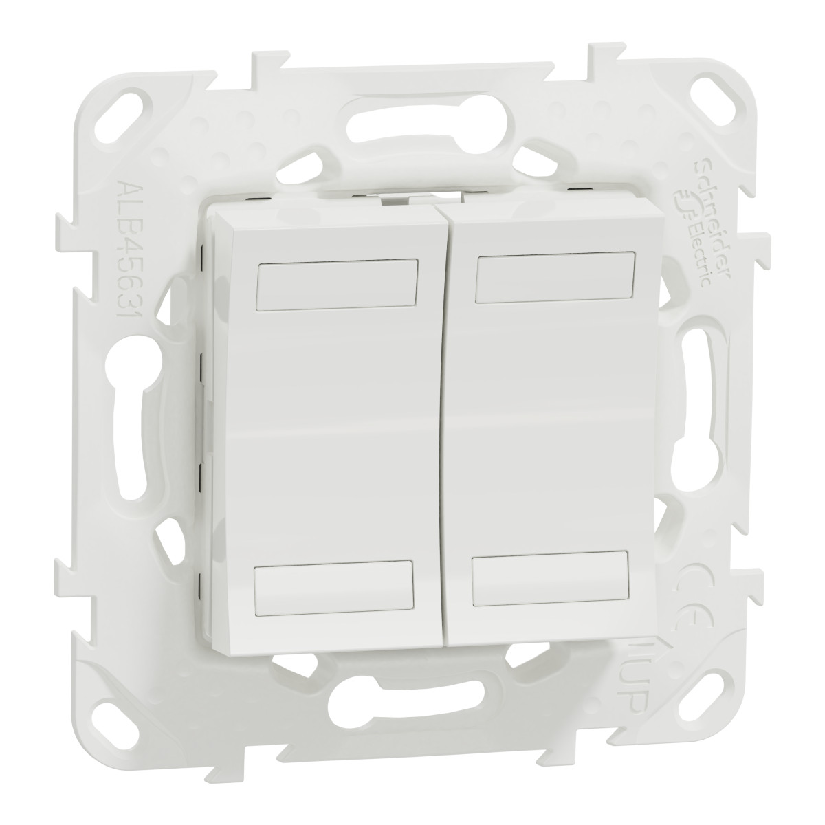 NEW UNICA - KNX КНОПКОВИЙ ВИМИКАЧ ДВОКЛАВІШНИЙ, БІЛИЙ - Зображення