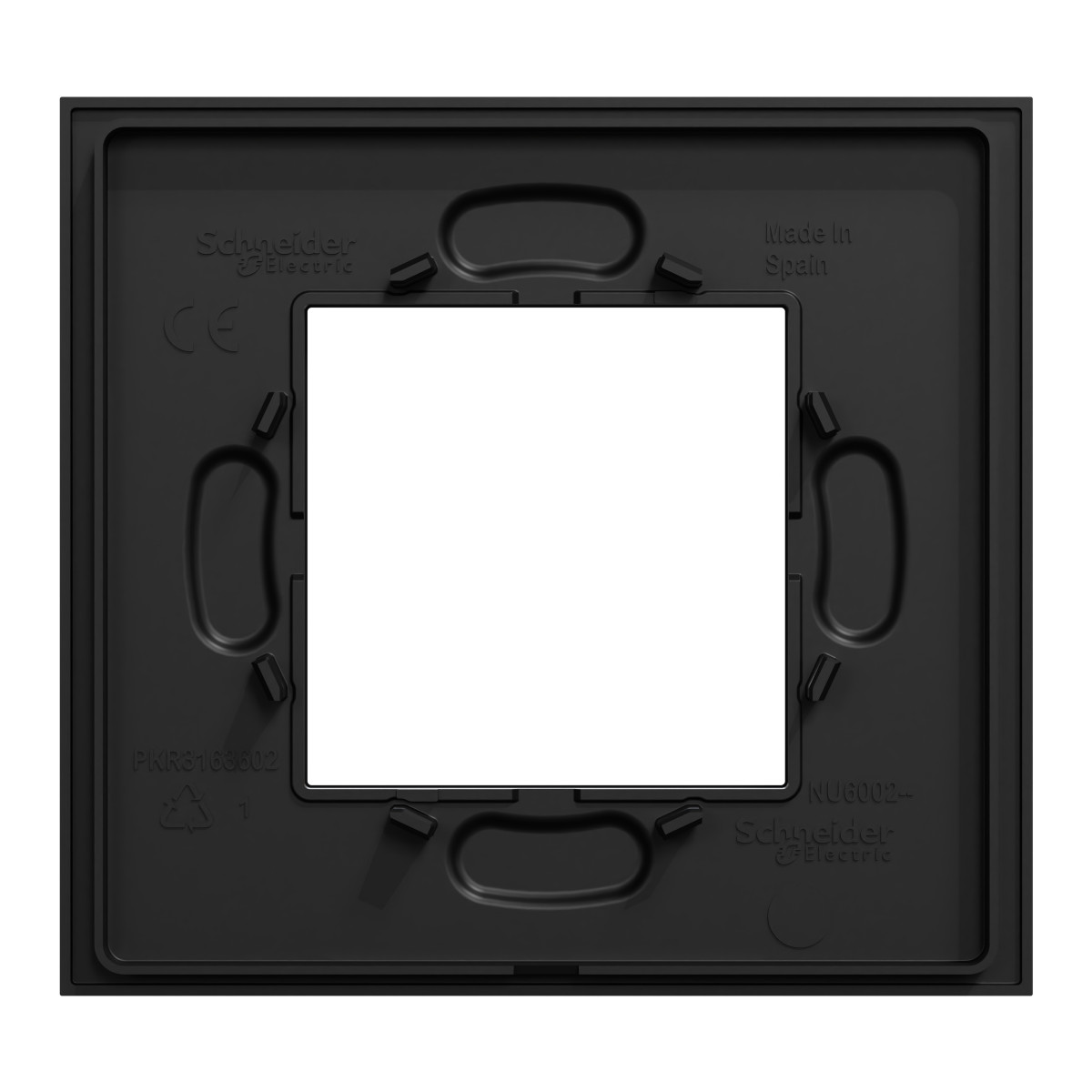 Рамка 1-постова Unica Deco Material, каучук - Зображення shnider_NU600272_IOP-Back.jpg