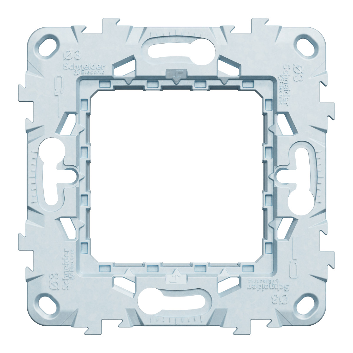 Супорт Zamak 2 модуля - Зображення shnider_NU7002_IOP-front_CL.jpg