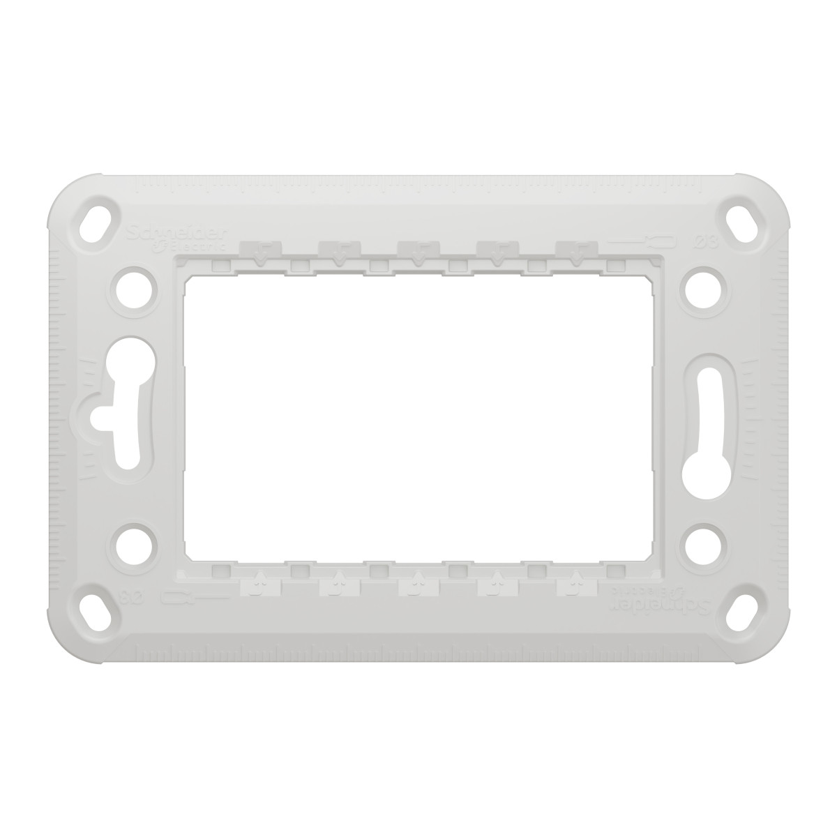 Супорт пластиковий 3 модуля - Зображення shnider_NU7103P_IOP-front_WD19.jpg