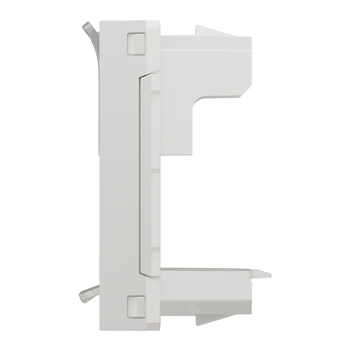 RJ45 накладка 1 модуль білий - Зображення shnider_NU941018_IOP-right_WD19.jpg