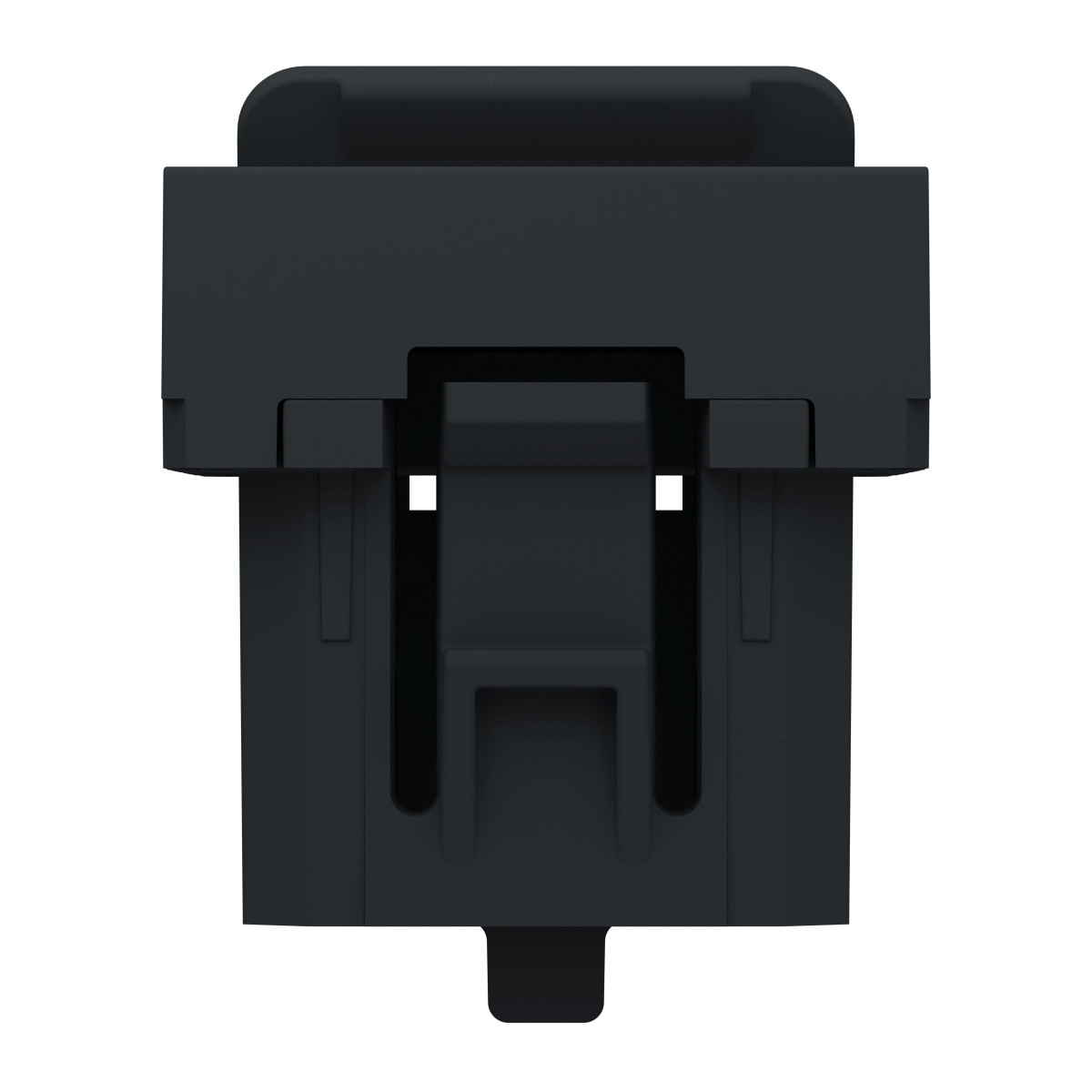 RJ45 накладка 1 модуль антрацит - Зображення shnider_NU941054_IOP-bottom_WD19.jpg