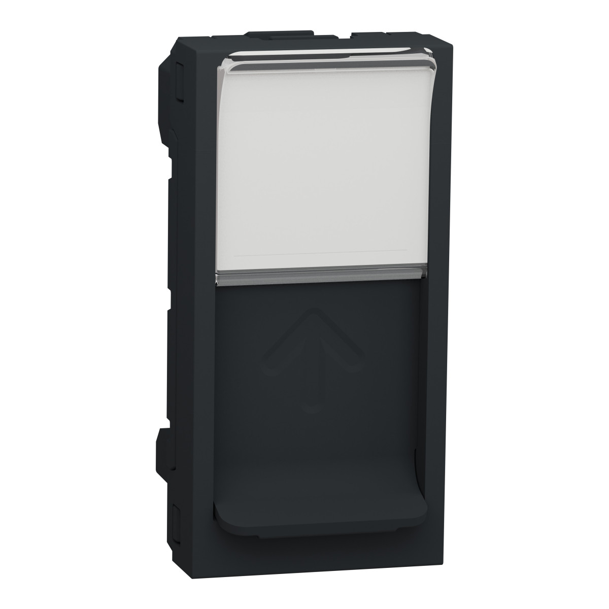 RJ45 накладка 1 модуль антрацит - Зображення shnider_NU941054_IOP-default_WD19.jpg