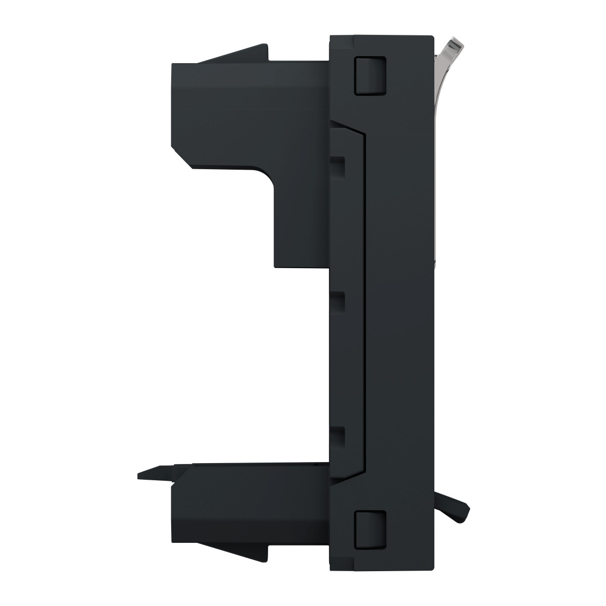 RJ45 накладка 1 модуль антрацит - Зображення shnider_NU941054_IOP-left_WD19.jpg