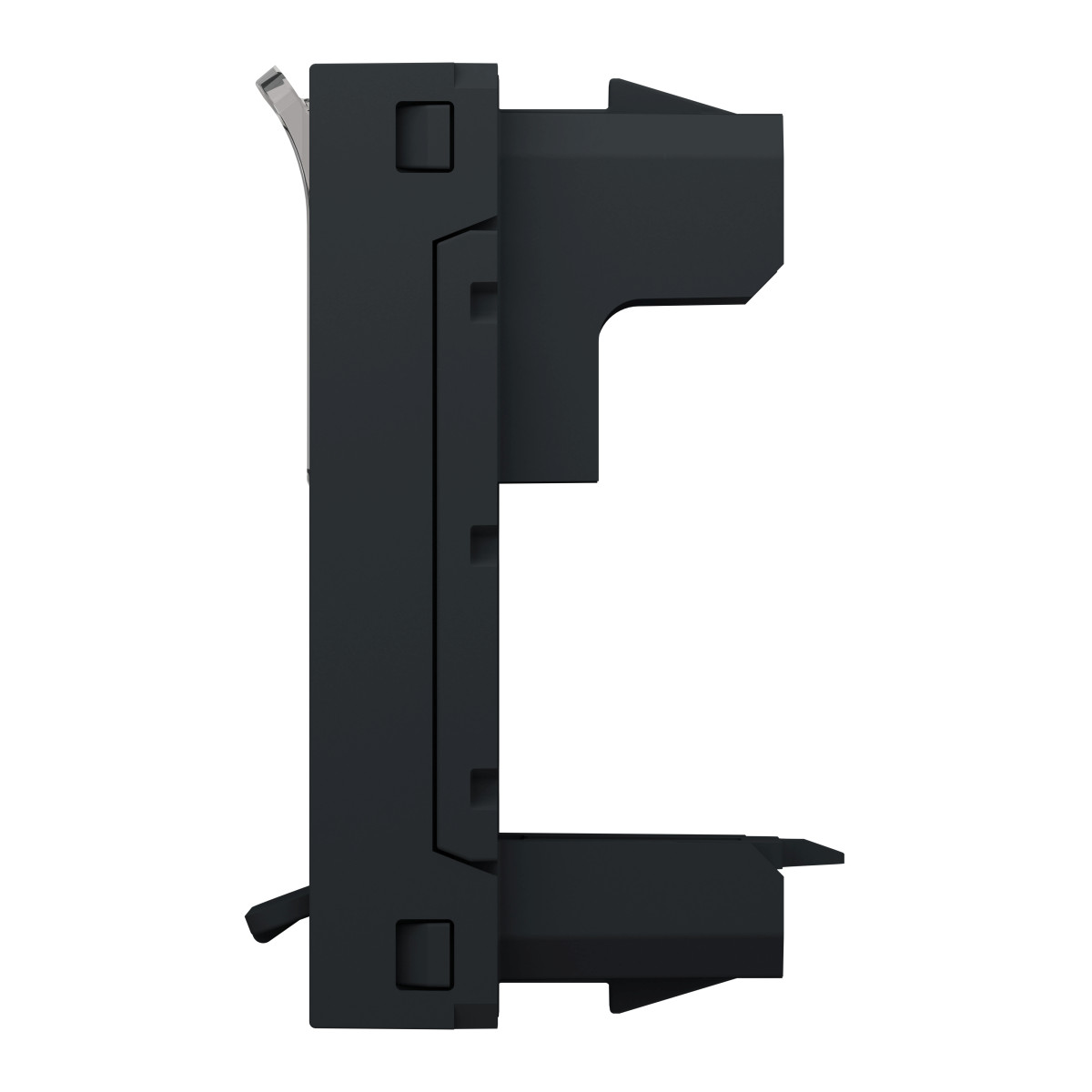 RJ45 накладка 1 модуль антрацит - Зображення shnider_NU941054_IOP-right_WD19.jpg