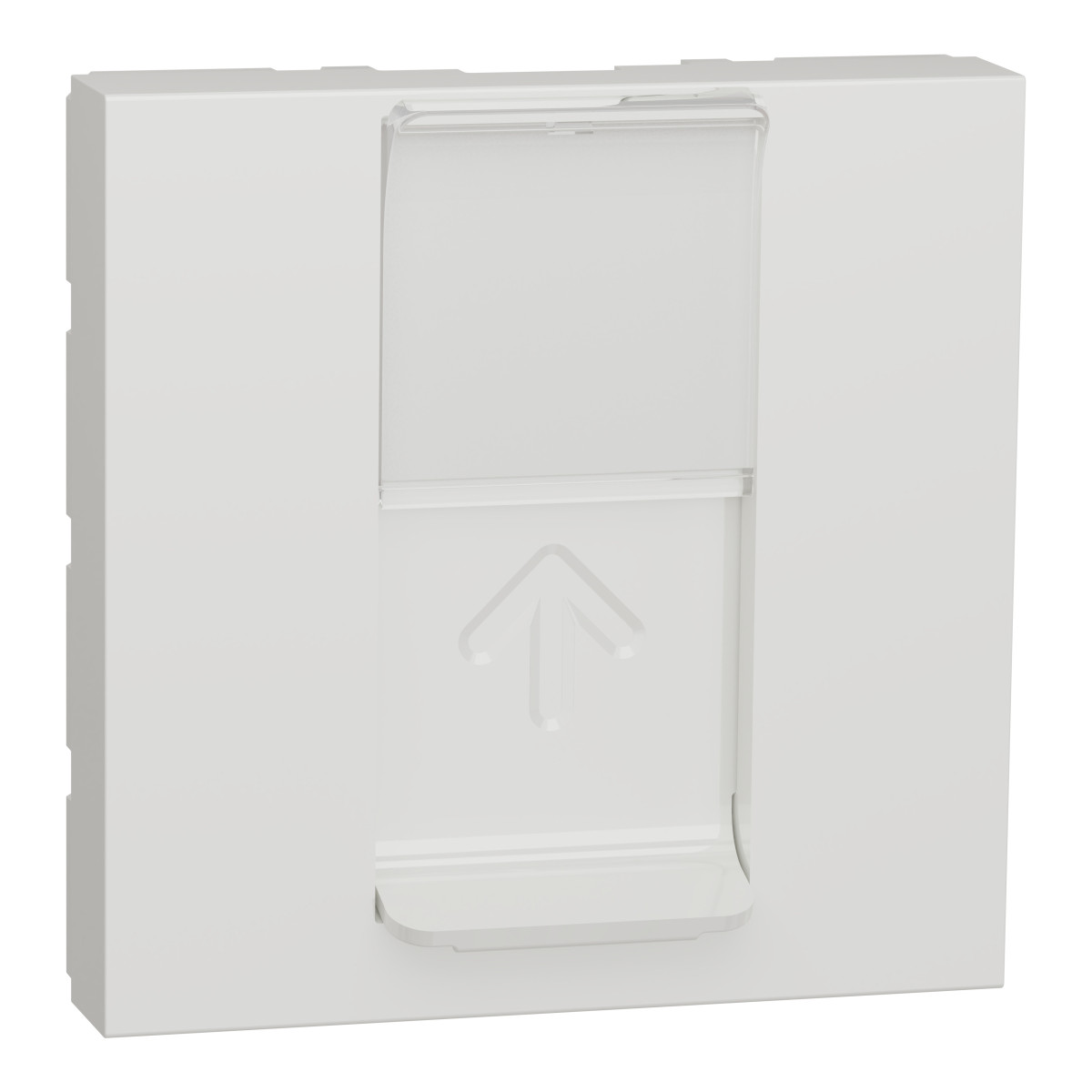 RJ45 накладка 2 модуль білий - Зображення