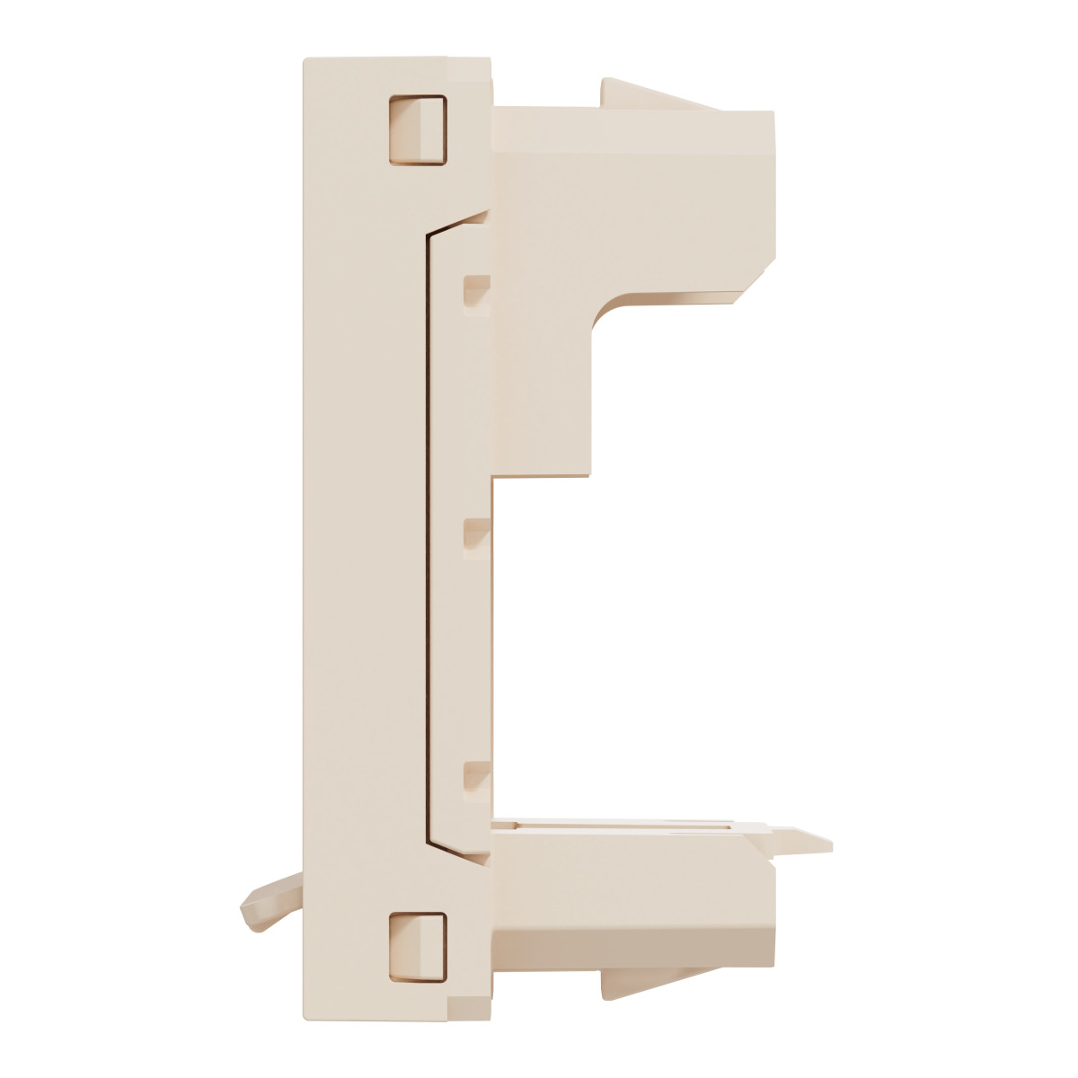 Центральна плата RJ45Keystone-Systimax, 1 модуль, бежева Unica New Studio - Зображення shnider_NU946044_IOP-R_CL.jpg