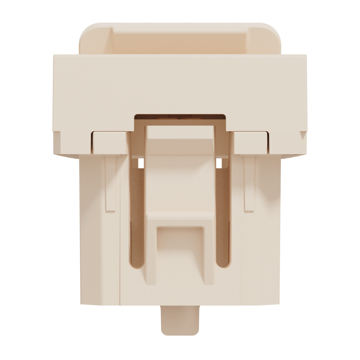 Центральна плата RJ45Keystone-Systimax, 1 модуль, бежева Unica New Studio - Зображення shnider_NU946044_IOP-bot_CL.jpg