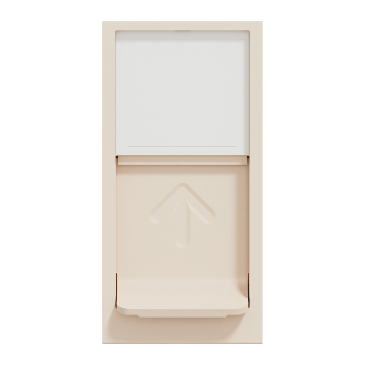 Центральна плата RJ45Keystone-Systimax, 1 модуль, бежева Unica New Studio - Зображення shnider_NU946044_IOP-front_CL.jpg