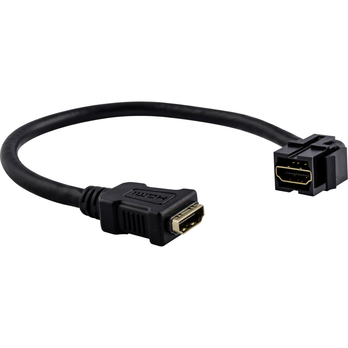 Механізм keystone HDMI flex (jack-jack) чорний - Зображення