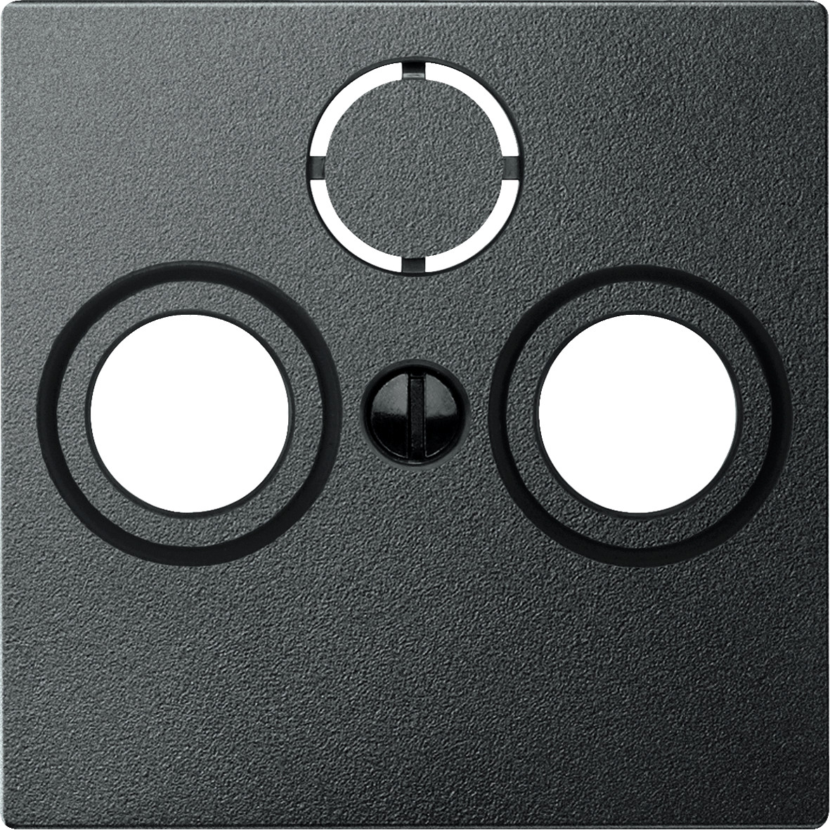 SYSTEM M НАКЛАДКА Д-АНТЕН.РОЗЕТОК,АНТРАЦ - Зображення