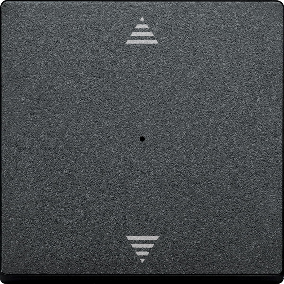 КЛАВІША ДЛЯ 1-КНОПКОВОГО ВИМИКАЧА, МАРКУВАННЯ СТРІЛКА ''ВГОРУ-ВНИЗ'', АНТРАЦИТ, SYSTEM M - Зображення