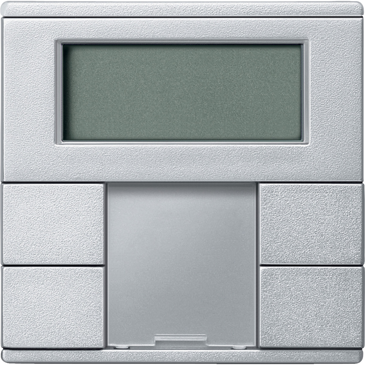 KNX ТЕРМОРЕГУЛЯТОР З ДИСПЛЕЄМ, КІМНАТНИЙ, АЛЮМІНІЙ, SYSTEM M - Зображення