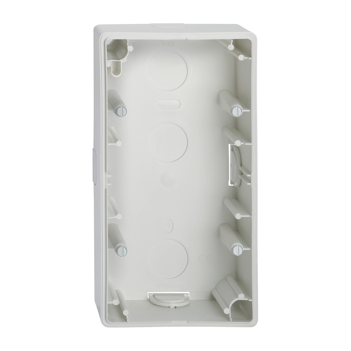 SM КОРПУС ДЛЯ ВІДКРИТ.МОНТ.2-ПОСТ.П-БІЛ - Зображення