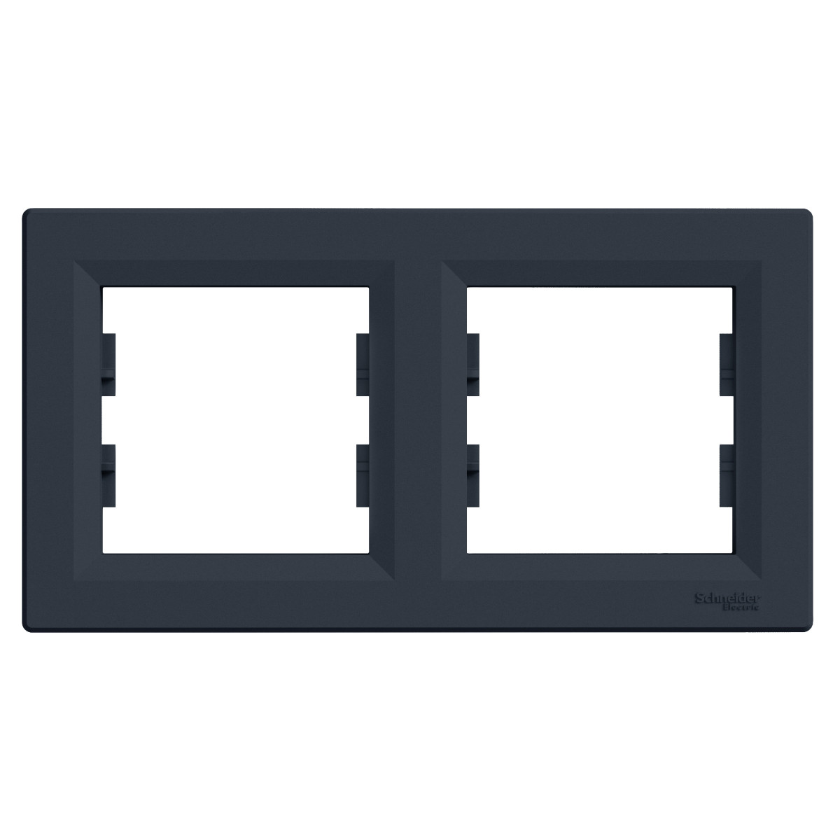 РАМКА ДВОМІСНА, ГОРИЗОНТАЛЬНА, ASFORA АНТРАЦИТ - Зображення shnider_P149914.jpg