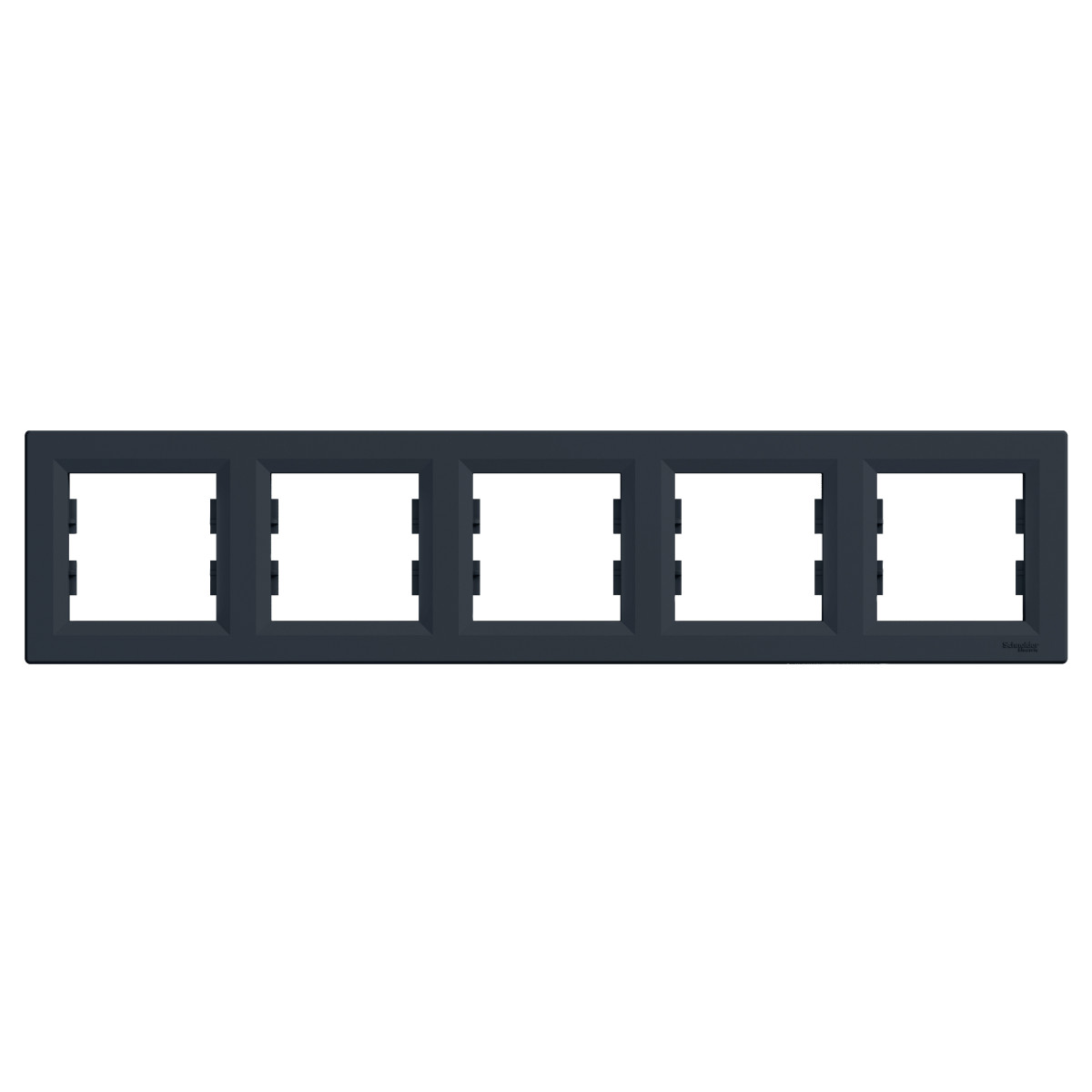 РАМКА П'ЯТИМІСНА ГОРИЗОНТАЛЬНА, ASFORA АНТРАЦИТ - Зображення