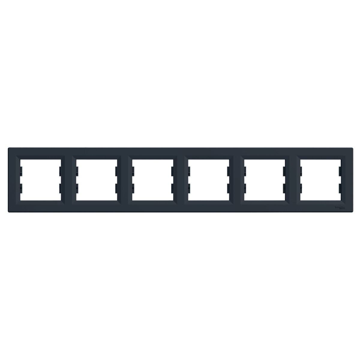 РАМКА ШЕСТИМІСНА ГОРИЗОНТАЛЬНА, ASFORA АНТРАЦИТ - Зображення