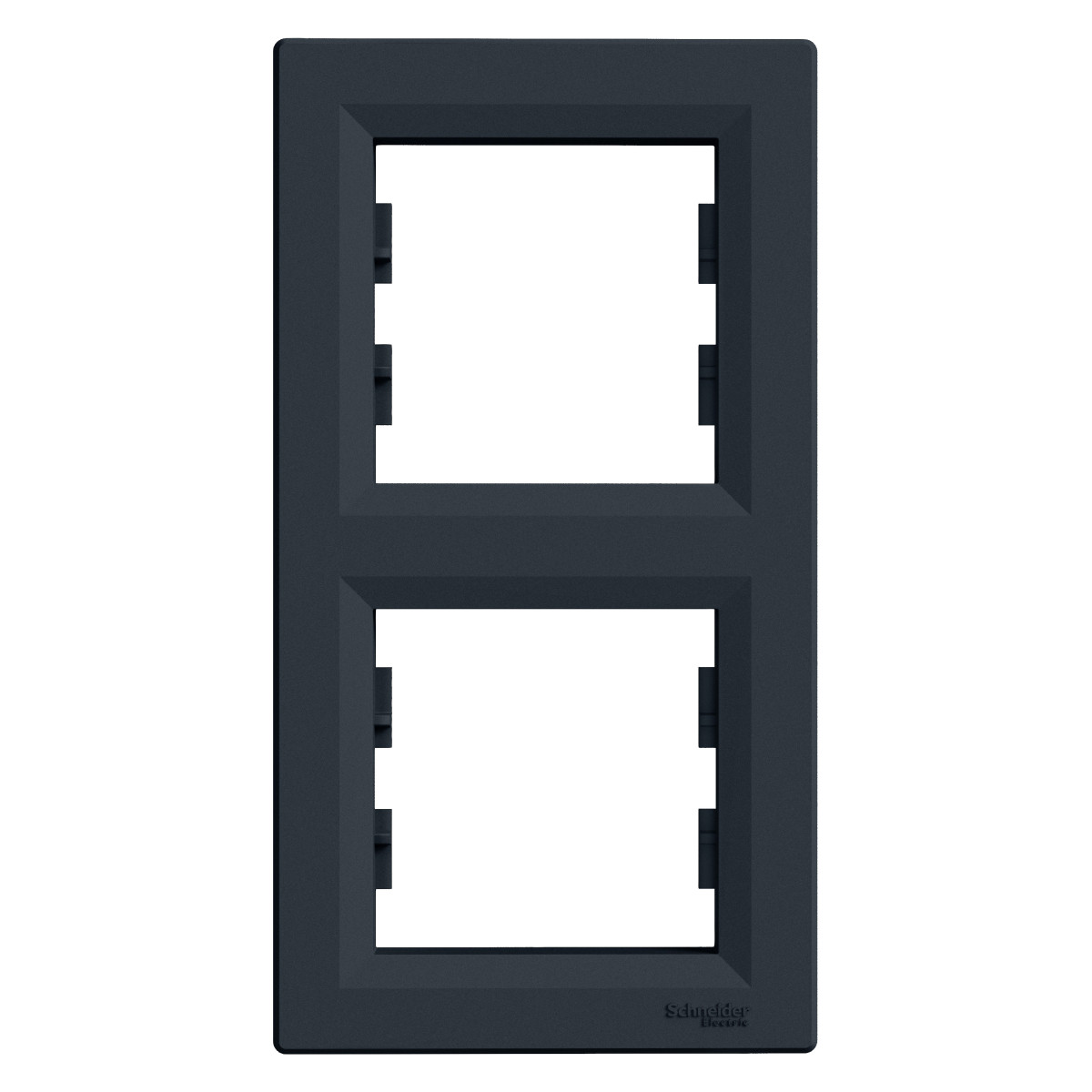 РАМКА ДВОМІСНА, ВЕРТИКАЛЬНА, ASFORA АНТРАЦИТ - Зображення