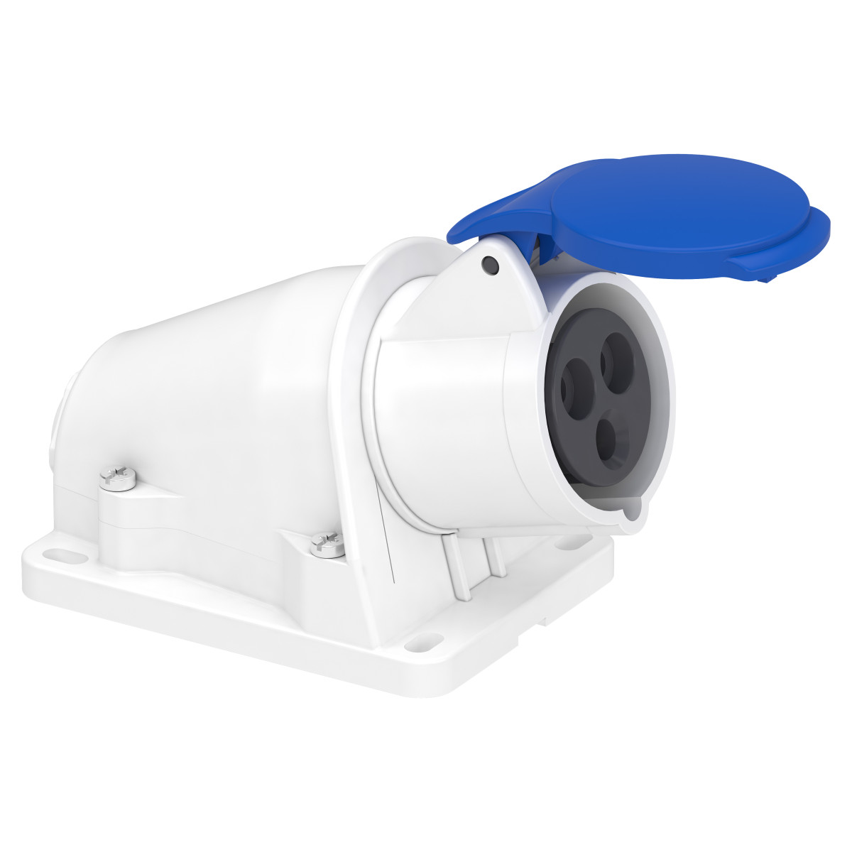 Розетка PratiKa, кутова, настінна, 16A, 2P + E, 200-250 B AC, з'єднання гвинтами - Зображення