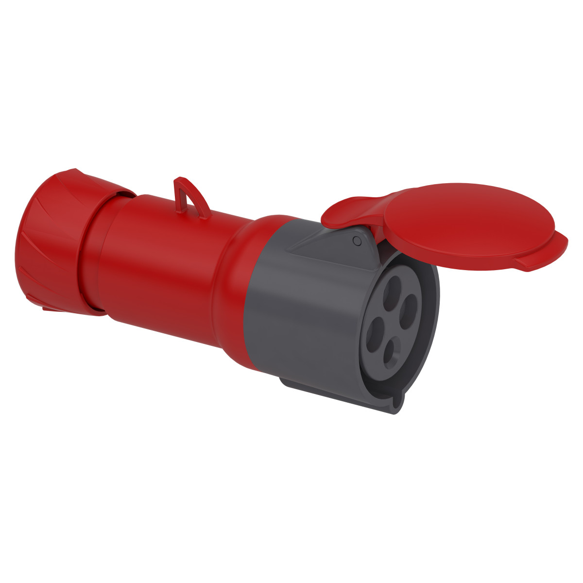 Кабельна розетка PratiKa, пряма, 32 A, 3P + E, 380-415 B AC, IP44 - Зображення